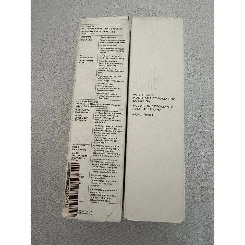 MAKE Beauty Acid Phase Multi AHA Exfoliating Solution - 6.0 fl oz - Lot of 2